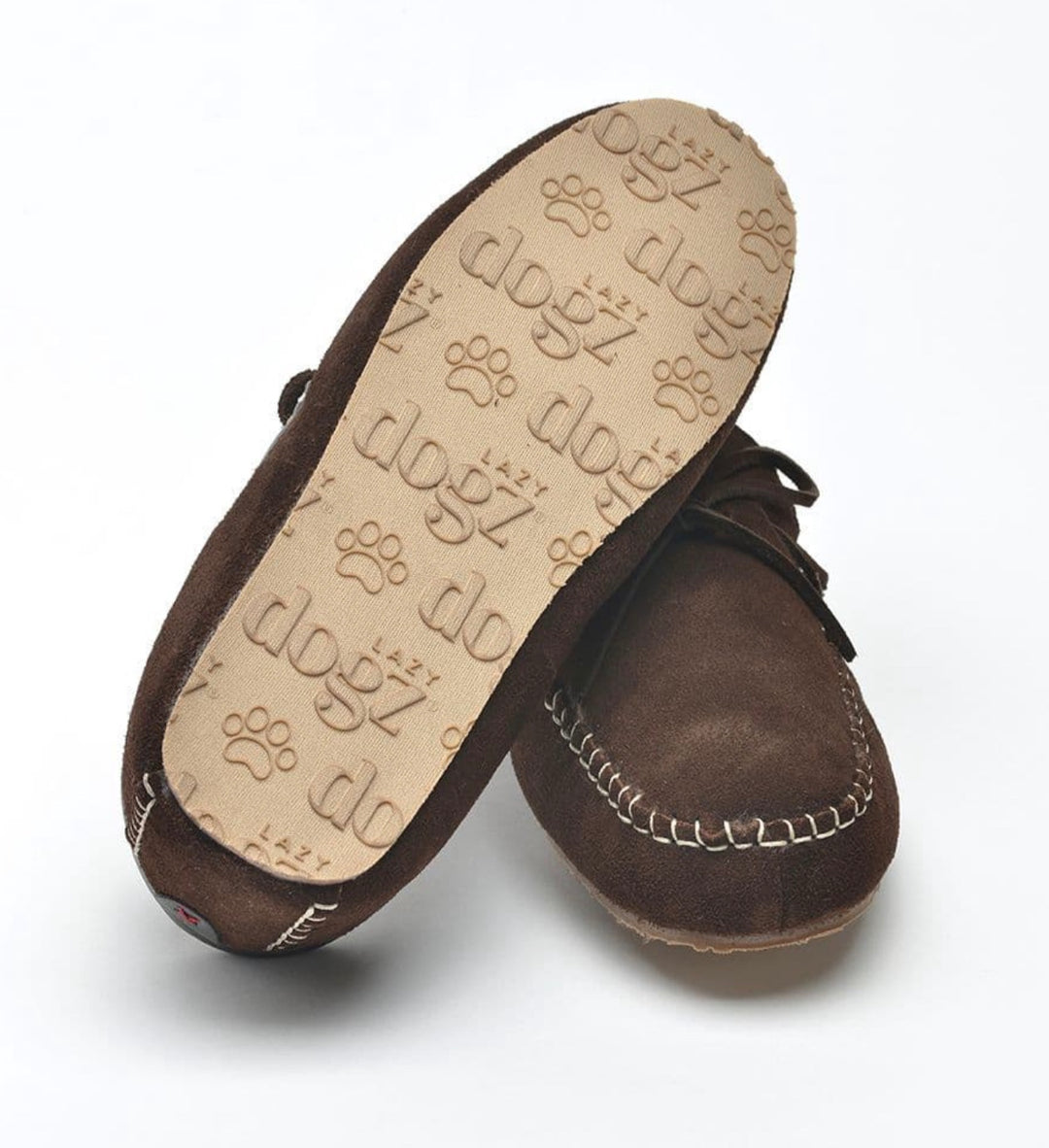 MENS ROCKY BROWN SUEDE MOCCASIN SLIPPER