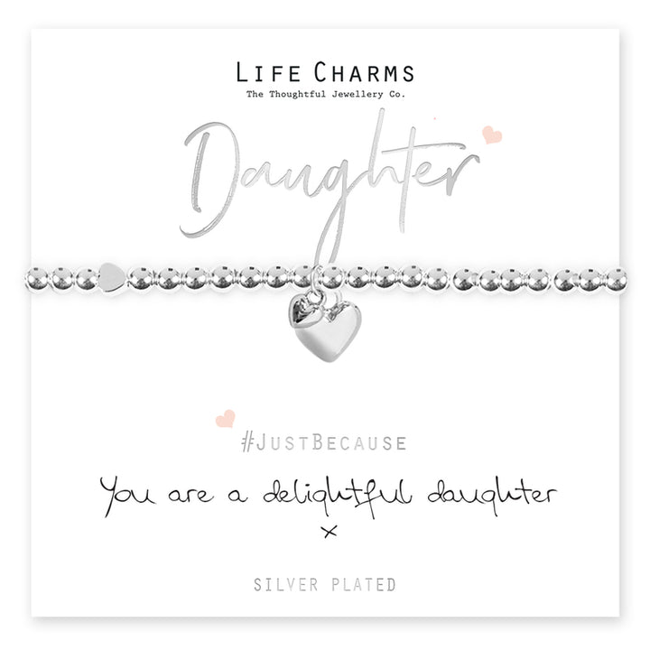 DELIGHTFUL DAUGHTER HEART BRACELET