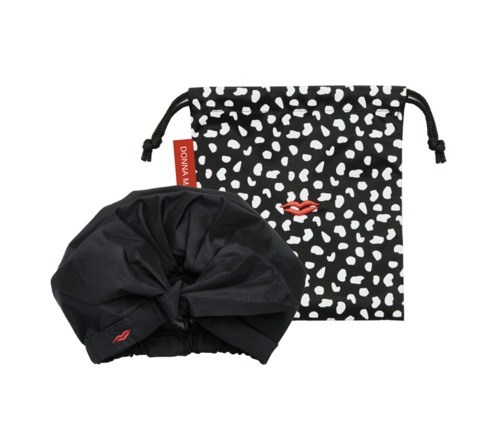 BLACK SHOWER HAT WITH BOW