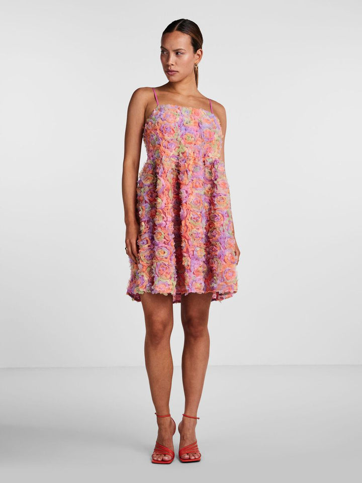 BIRDS OF PARADISE FLOWERLY STRAP DRESS