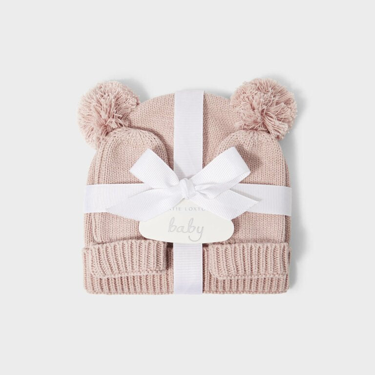 BABY HAT & MITTENS IN PINK