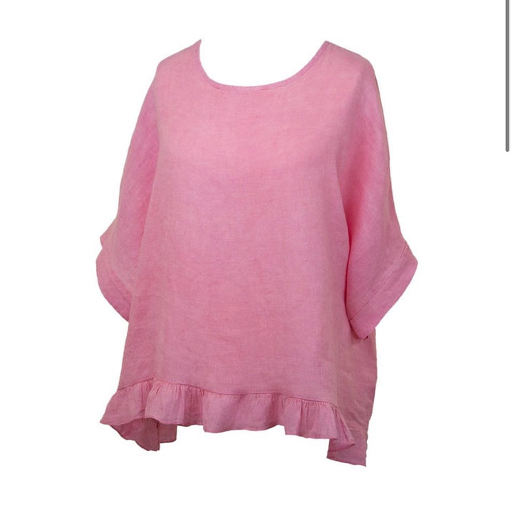 LINEN FRILL TUNIC