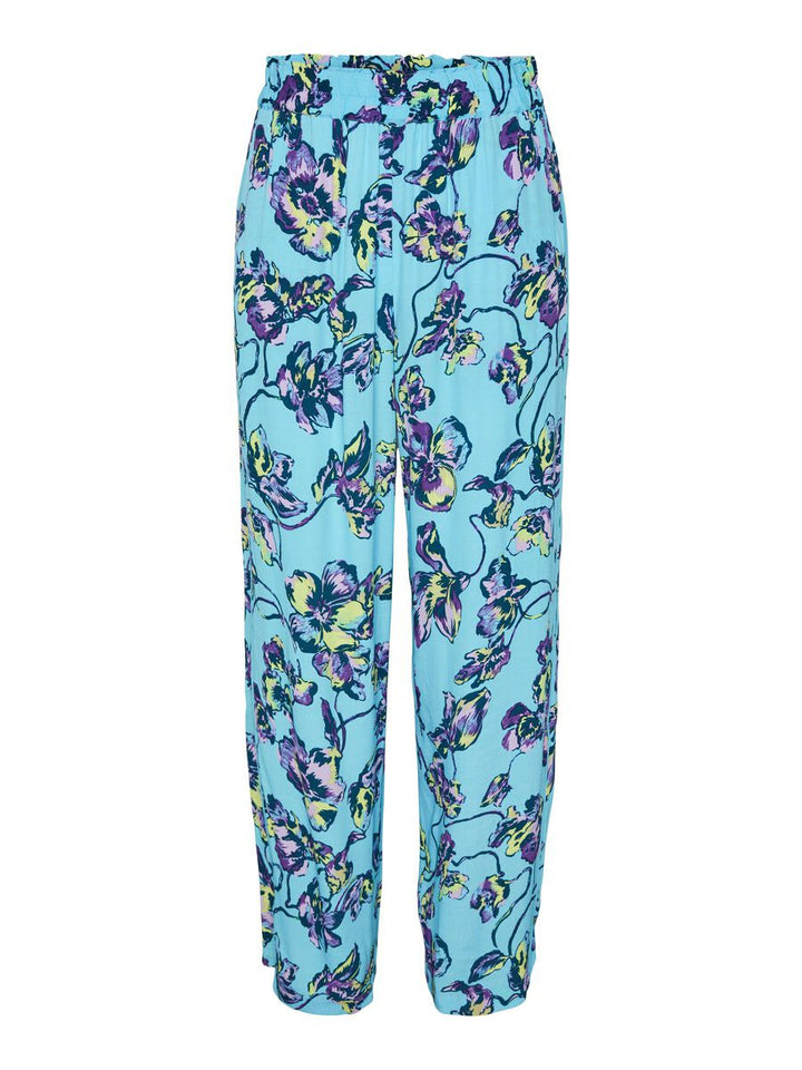 BLUE TOPAZ FLORAL TROUSERS