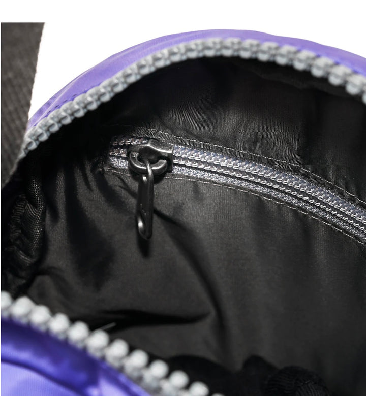 SMALL PERI PURPLE RECYCLED NYLON PADDINGTON B BAG