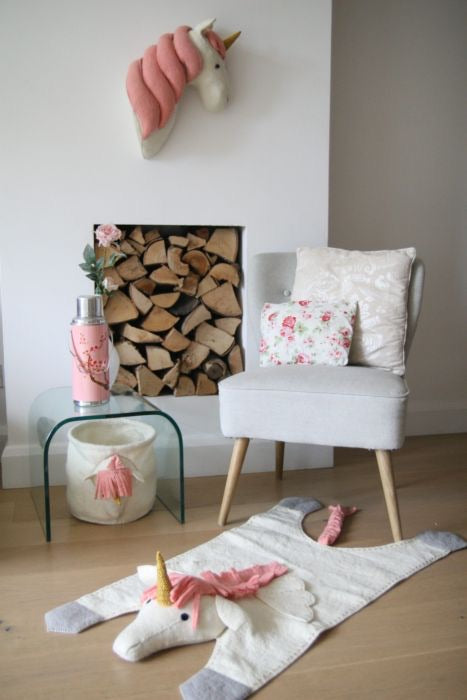 PINK UNICORN FELT RUG