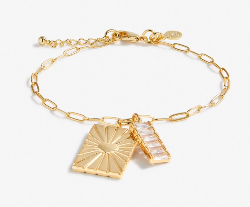 NOVA HEART CLUSTER GOLD BRACELET