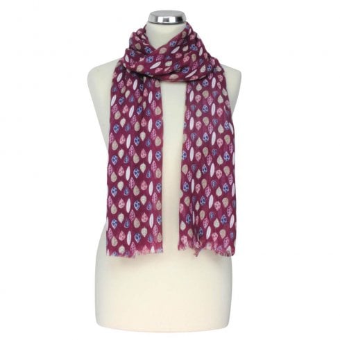 WINE LEAVES PRINT SCARF