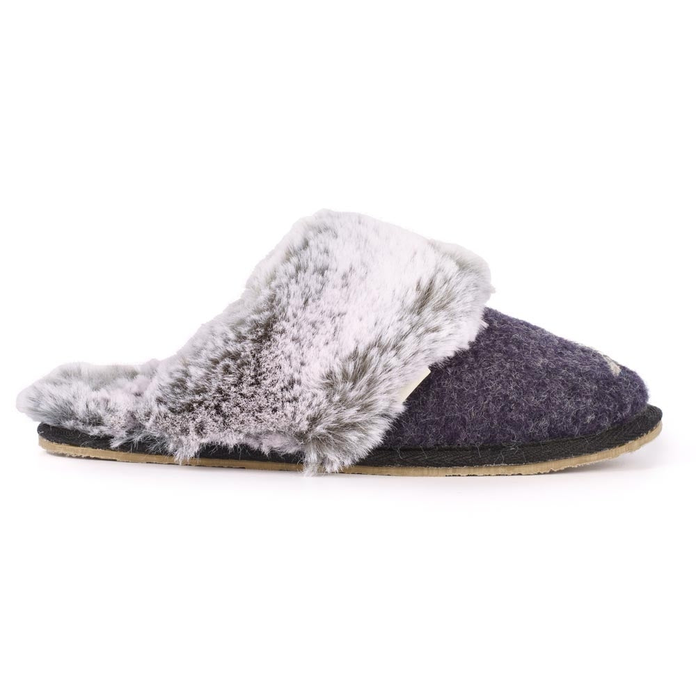 NAVY PIPPIN SAUSAGE DOG MULE SLIPPERS