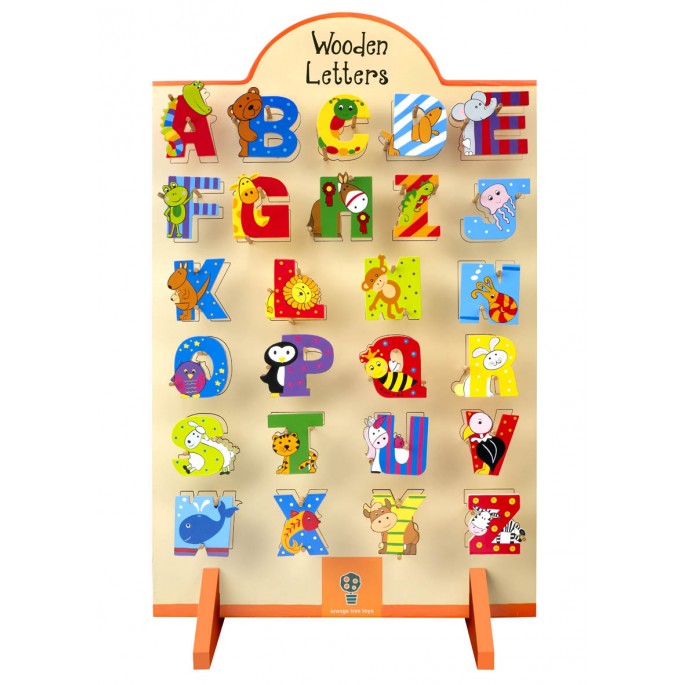WOODEN PAINTED ALPHABET LETTERS